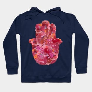 Red Watercolor Hamsa Hoodie